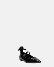 VIKY - escarpins noirs effet glassé à brides