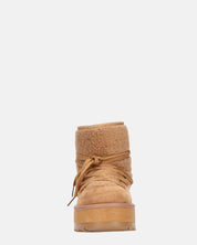 ALENA - stivali invernali stringati marroni imbottiti all interno