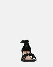 THEMA - sandali bassi in camoscio nero e cinturino