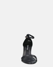 ADELYNE - sandali con tacco a spillo in ecopelle nera con cinturino