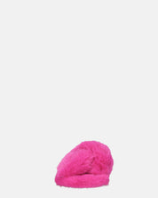 SUZUE - ciabattine aperte in punta in pelliccia fucsia