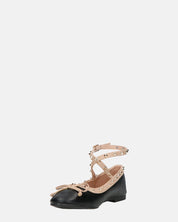 MAHIKA - ballerine neri con borchie dorate