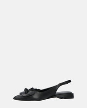 JODENE -  scarpe nero con cinturino posteriore e decorazione floreale