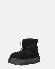 ALENA - stivali invernali stringati neri imbottiti all interno