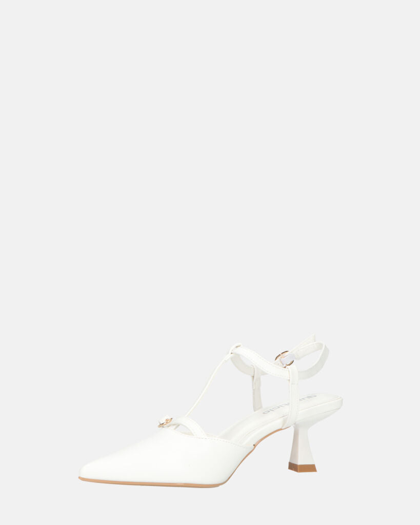 RASHIDA - decolette con tacco basso bianco