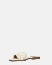 JOELE - ciabattine beige con gemme