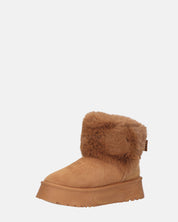 JOY - scarpe beige imbottite all' interno in camoscio