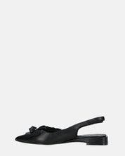 JODENE -  scarpe nero con cinturino posteriore e decorazione floreale