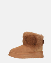 JOY - scarpe beige imbottite all' interno in camoscio