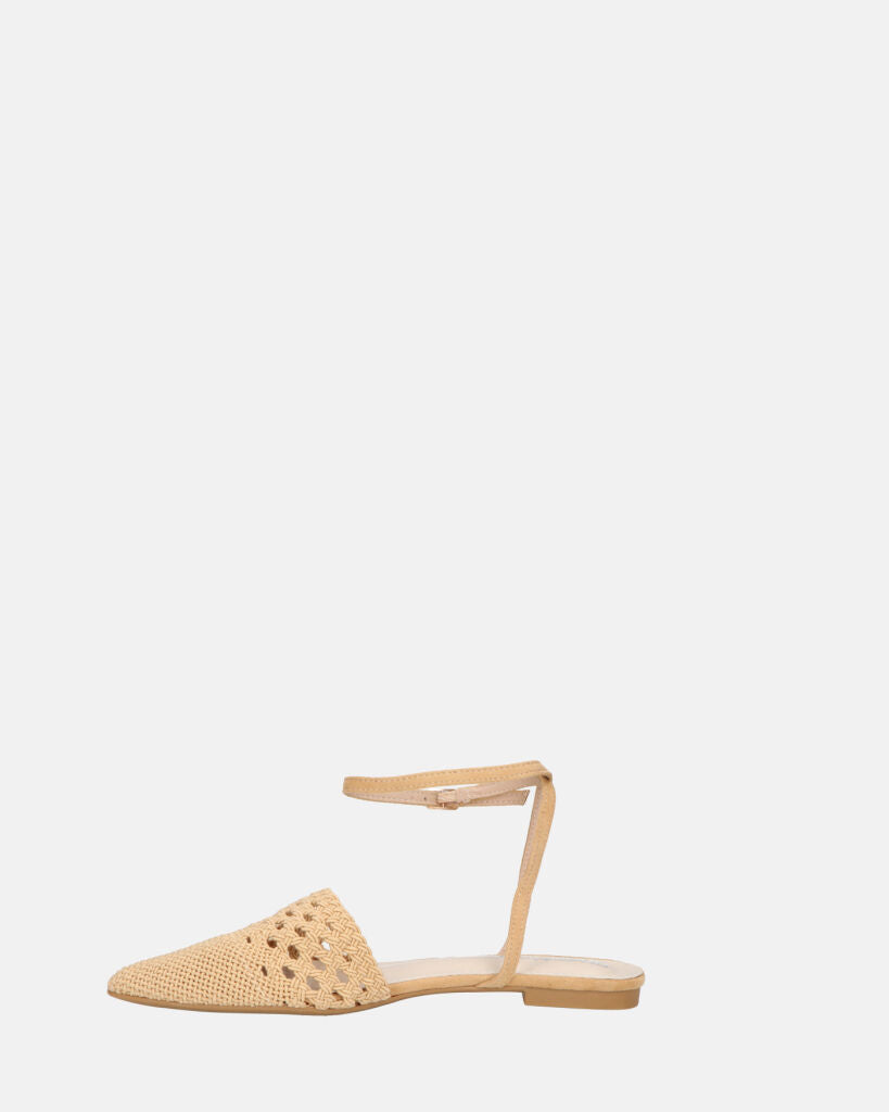 SWAMI - sandali bassi beige con decorazione