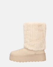 MANU - stivaletti invernali beige imbottiti