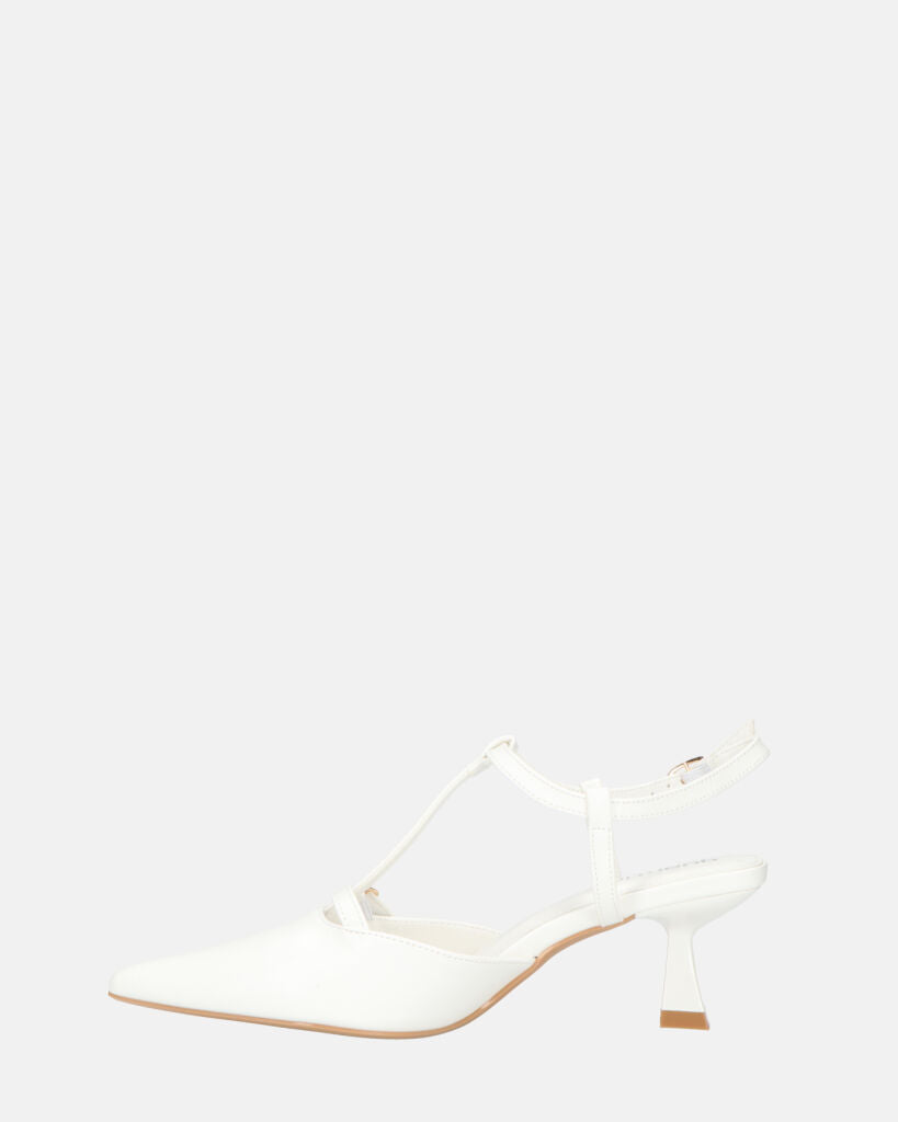 RASHIDA - decolette con tacco basso bianco