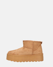 MIREIA - stivaletti bassi marroni in camoscio e interno imbottito