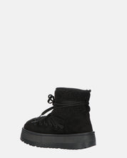 ALENA - stivali invernali stringati neri imbottiti all interno