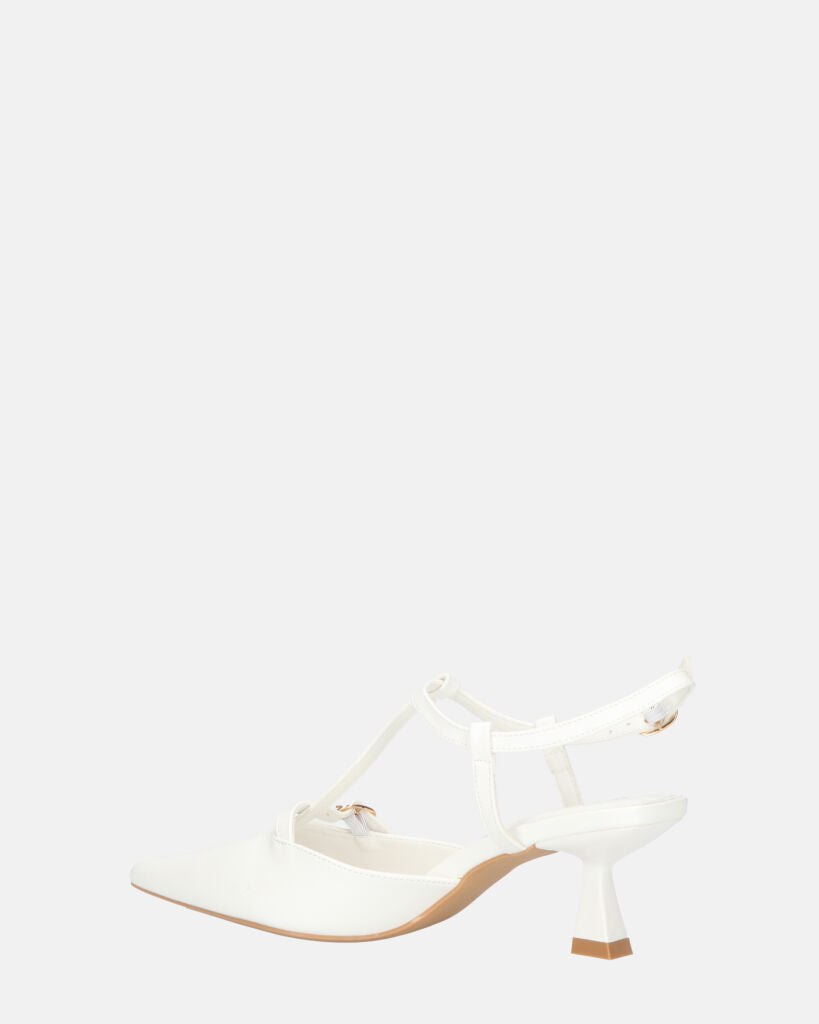 RASHIDA - decolette con tacco basso bianco