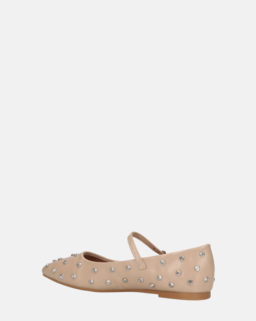 SOFIYA - ballerine beige con cinturino