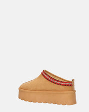 ZELDA - pantolofe platform in camoscio marrone