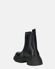 NORMA - stivaletti con cerniera laterale in ecopelle nera