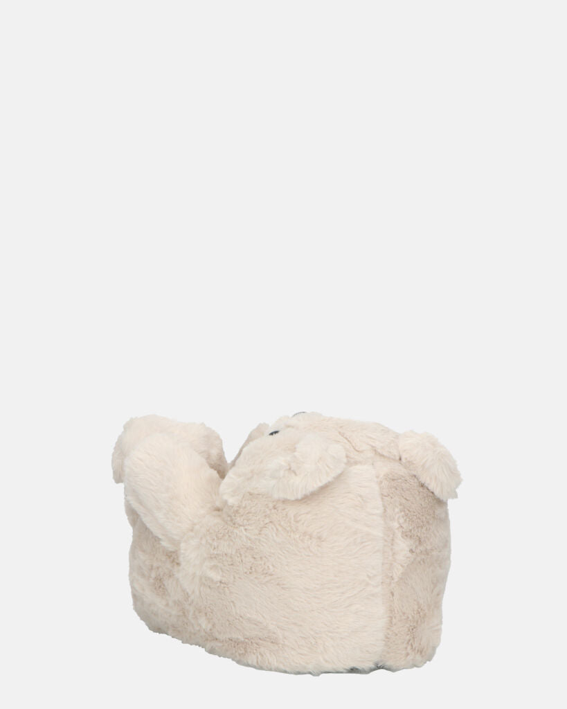 TEDDY - pantofole orsacchiotto beige