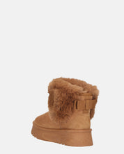 JOY - scarpe beige imbottite all' interno in camoscio