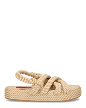 MARIYA - sandali di corda intrecciata beige