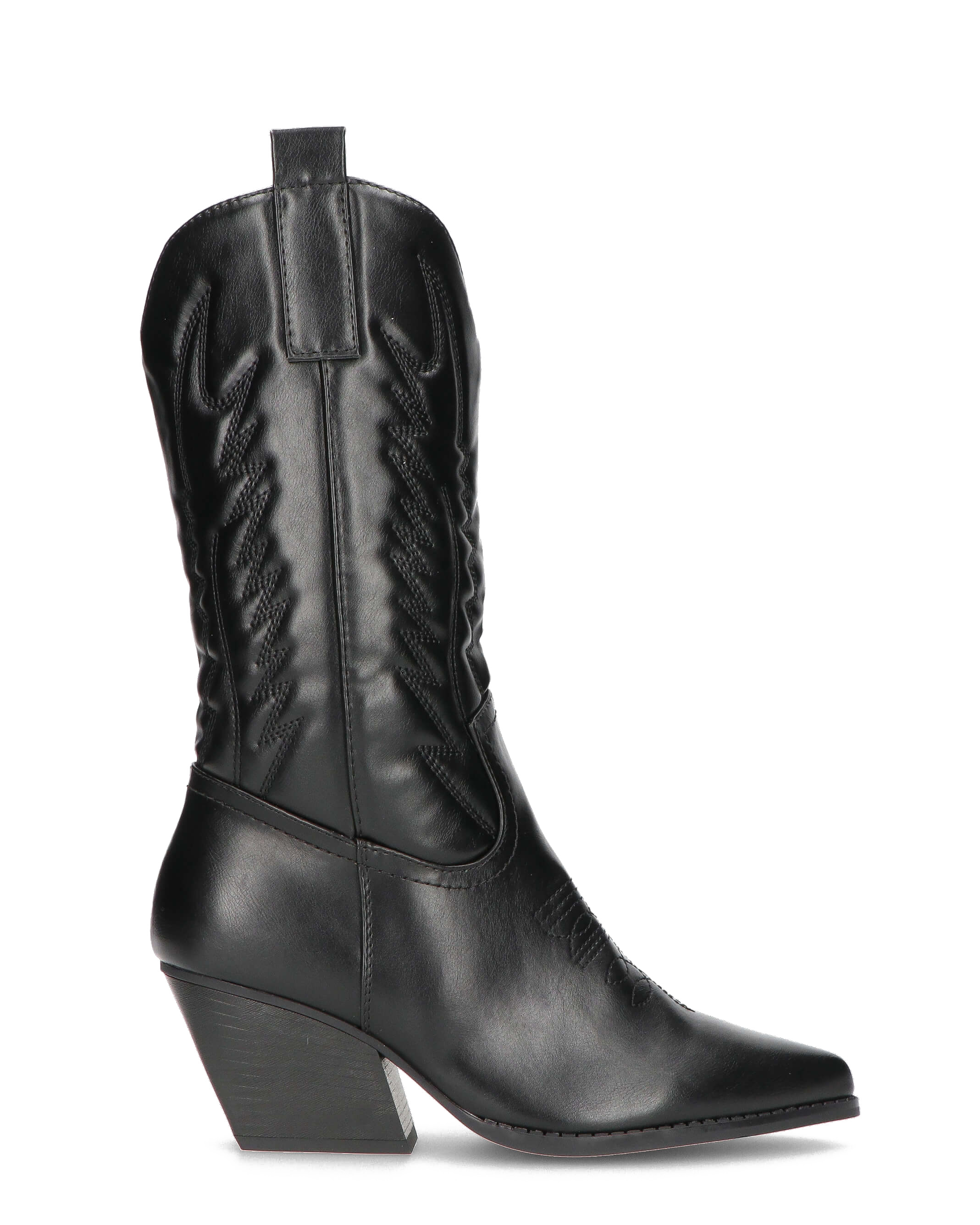 VITA - stivali camperos texani in ecopelle nera