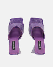 BUKET - sandali con tacco viola coccodrillo