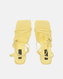 OKSANA - sandali con tacco e cinturino in ecopelle gialla