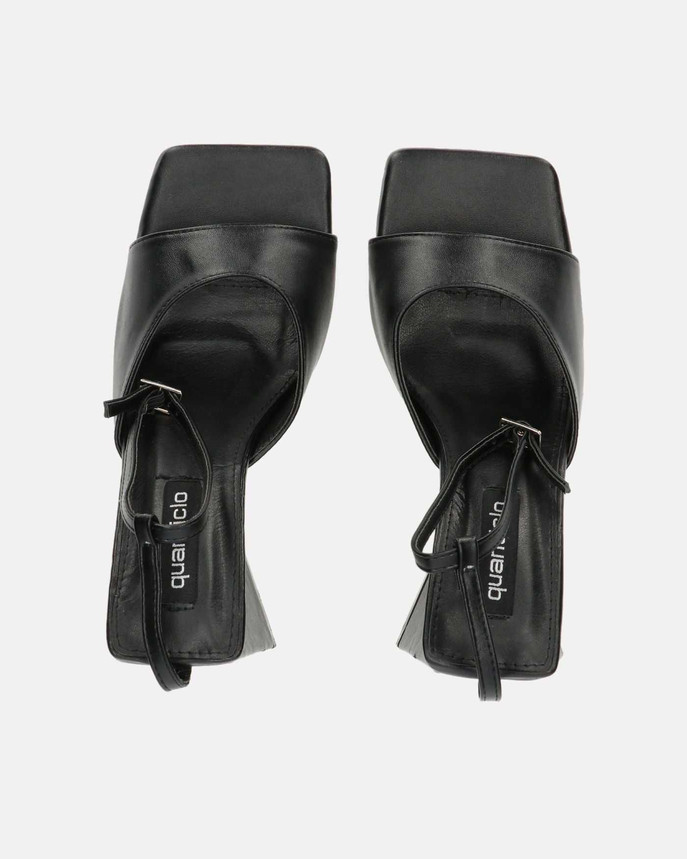 KUBRA - sandali con cinturino in ecopelle nera