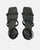 CLARE - sandali bassi neri con lacci