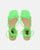 HOARA - sandali con tacco in ecopelle verde