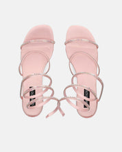 NATALIYA - sandales rosee plates à spirale