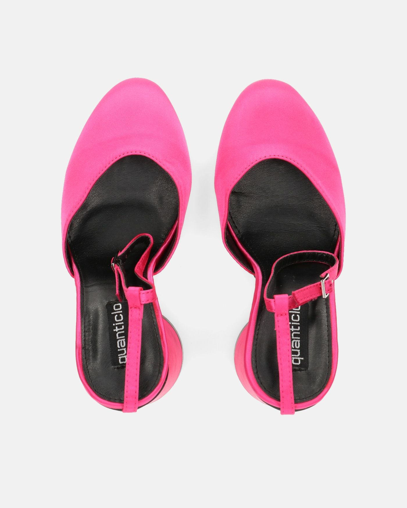 MAYBELLE - sandali in lycra fucsia con tacco cilindrico