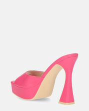 UMA - scarpe con tacco squadrato in ecopelle fucsia