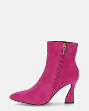 SMILLA - stivaletti in camoscio fucsia con cerniera