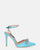 MARETA - scarpe con tacco blu con brillantini e fiocco glitter