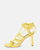 SAMOA - sandali in lycra giallo con tacco alto e lacci