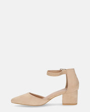 GINNY - chaussures à talons moyens beiges