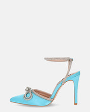 MARETA - escarpins bleus à paillettes