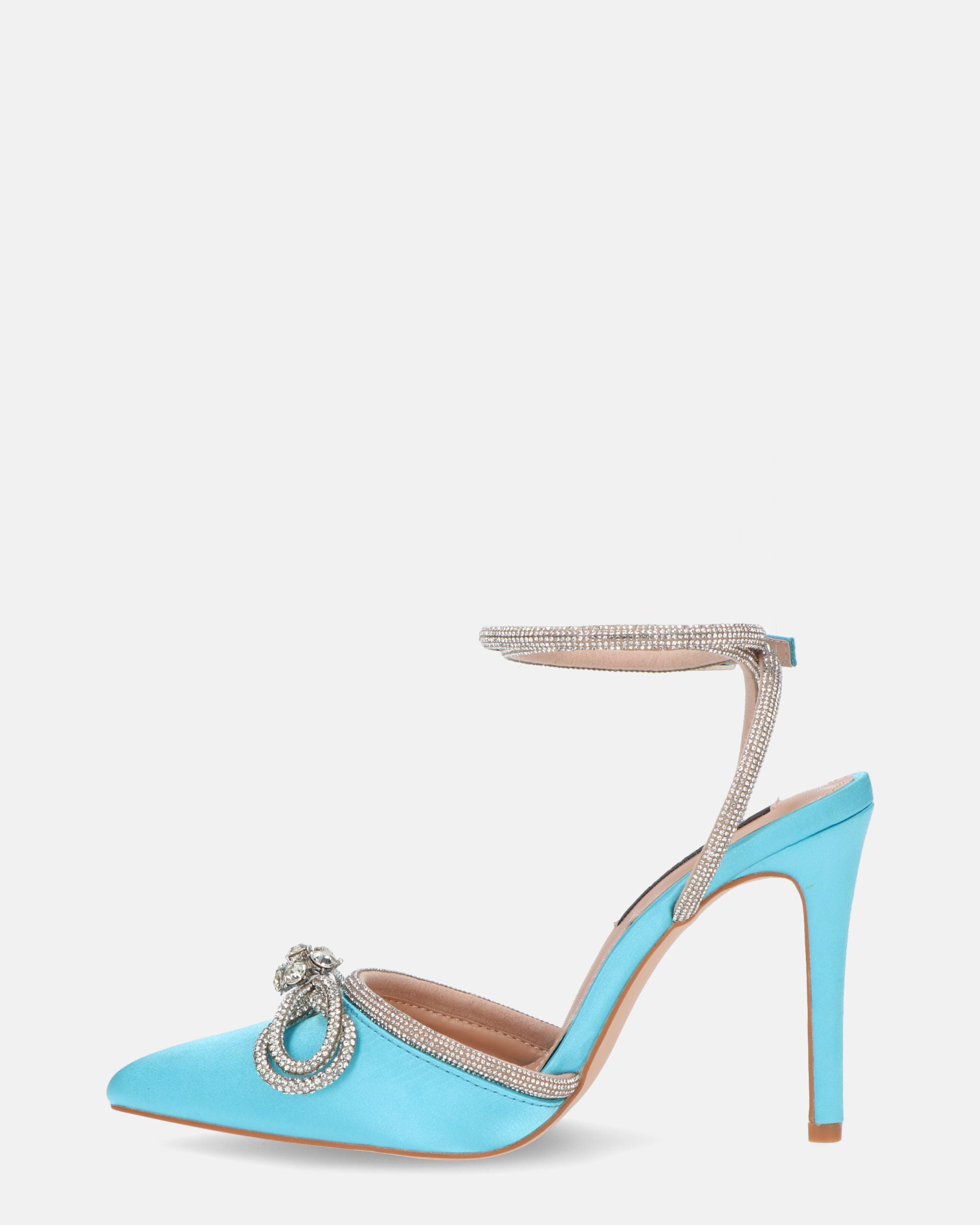 MARETA - escarpins bleus à paillettes