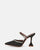 PERAL - scarpa con tacco in nero lycra con gemme