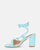 NADIYA - sandali infradito con tacco in ecopelle azzurra
