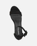 CAMILLA - sandalo con tacco in camoscio nero