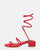 NATALIYA - sandali bassi rossi con spirale