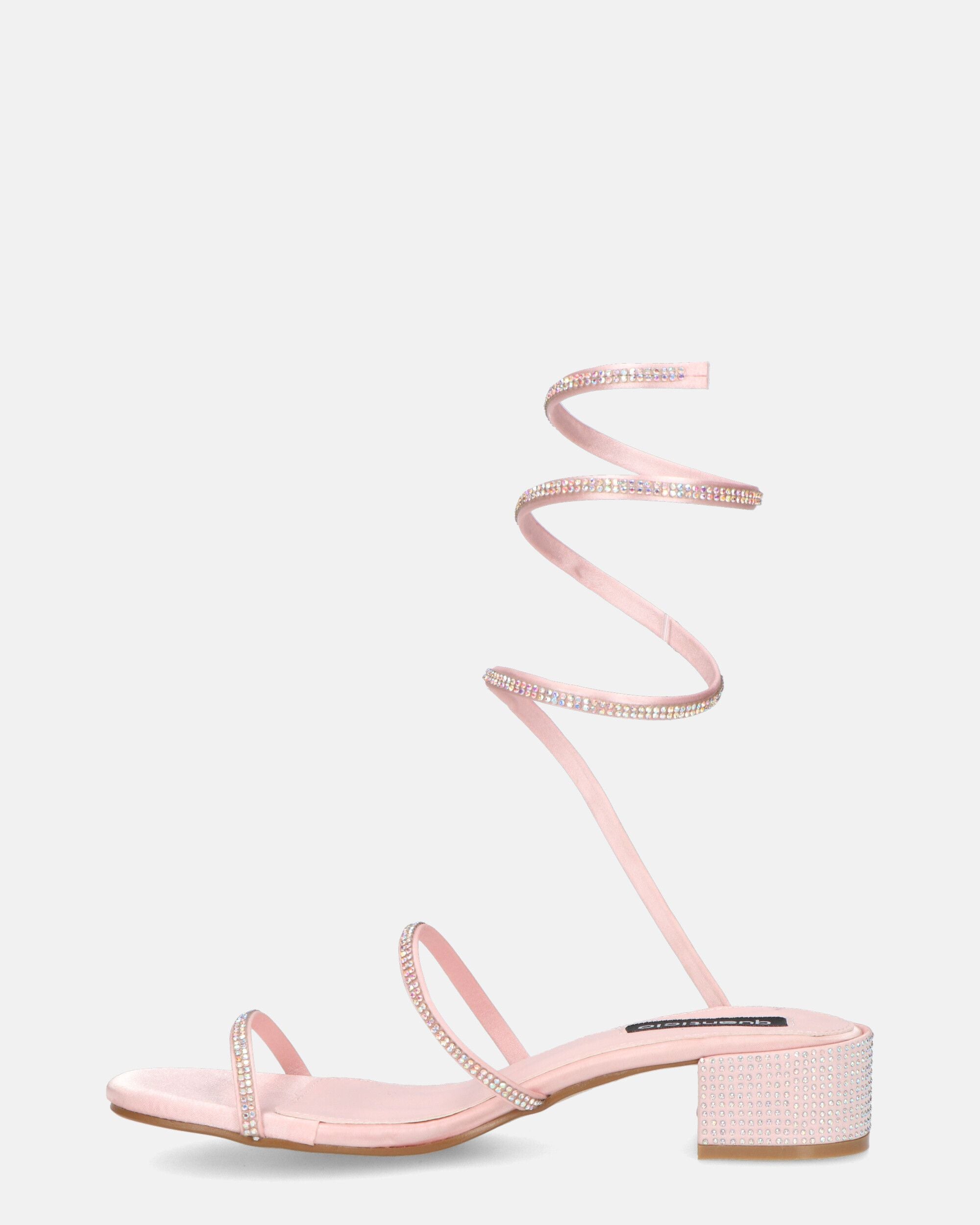 NATALIYA - sandali bassi rosa con spirale
