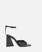 KUBRA - sandali con cinturino in ecopelle nera