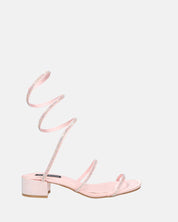 NATALIYA - sandales rosee plates à spirale