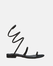 DOMINIKA - tacchi bassi neri con gemme e spirale.