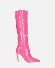 LOLY - stivale con tacco in glassy fuchsia