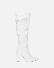 JONITTA - stivale alto con tacco bianco